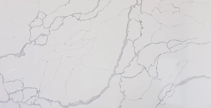 Catalog image for CALACATTA STATUARY POLISHED ME QUARTZ 2CM STD B 120X63