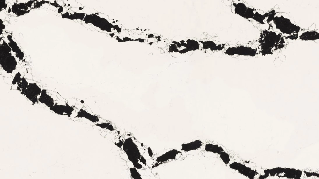 5118 Calacatta Scoria countertop material shown in a dealer photograph