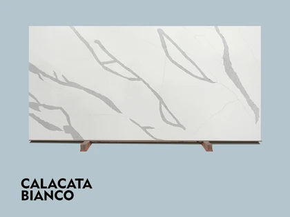 CALACATA BIANCO QUARTZ 2CM JUMBO 128X63 — supplier catalog image