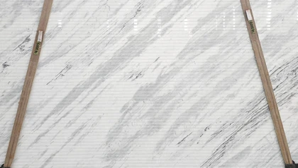 Catalog image for BIANCO CELESTIA FLUTED POLISHED MARBLE 2CM