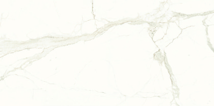 Calacatta Super White Magnifica porcelain catalog swatch for a bookmatched pair