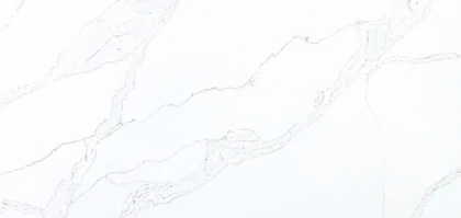 Catalog image for CALACATTA GRANDE LX HAUSYS POLISHED QUARTZ 2CM SUPER JUMBO