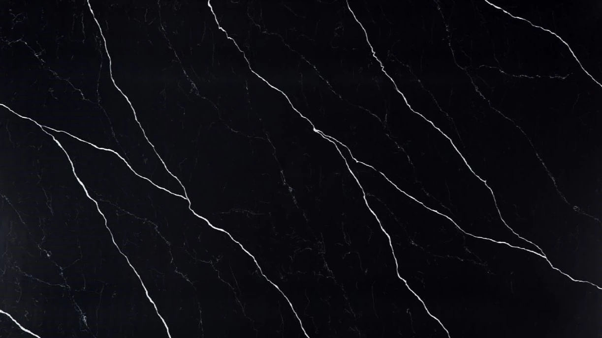 Catalog image for NERO MARQUNA POLISHED N ME QUARTZ 2CM JUMBO 126X63
