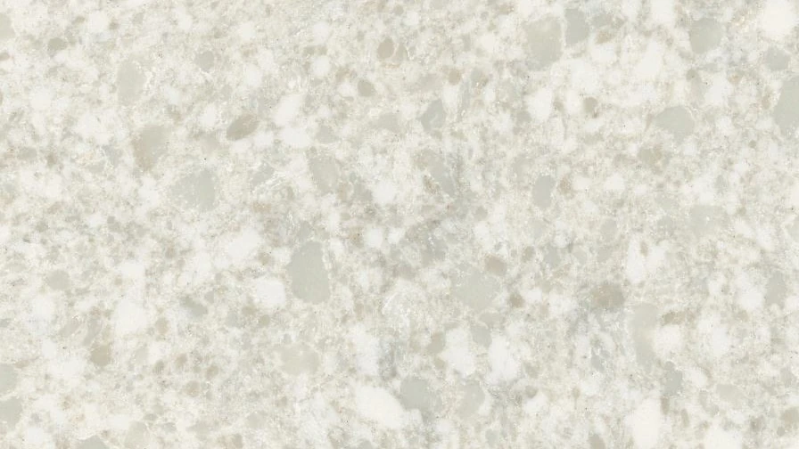Catalog image for WHITE PEARL LX HAUSYS POLISHED QUARTZ 2CM JUMBO LL 130X63