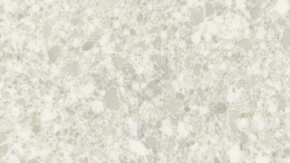 Catalog image for WHITE PEARL LX HAUSYS POLISHED QUARTZ 2CM JUMBO LL 130X63