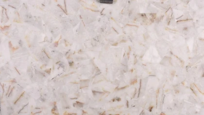 Catalog image for CRYSTAL WHITE GOLD PRECIOUS STONE MOSAIC MIX SHAPE POLISHED QUARTZITE 2CM