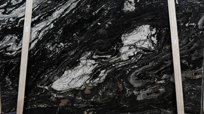 Catalog image for EXPLOSION BLACK LEATHER MATTE GRANITE 2CM