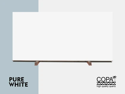 COPA QUARTZ PURE WHITE 3CM JUMBO 130X65 — supplier catalog image