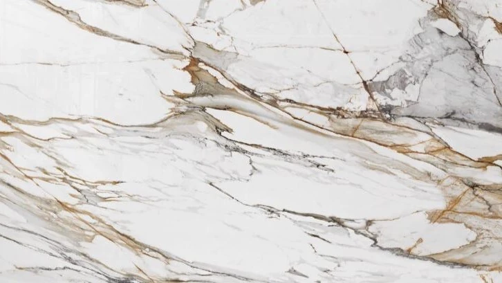 Catalog image for CALACATTA MACCHIA LUX POLISHED PORCELAIN 12MM A 128X64