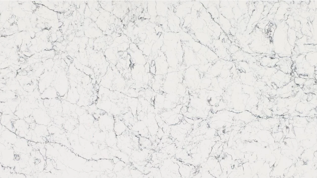 5143 White Attica countertop material shown in a dealer photograph
