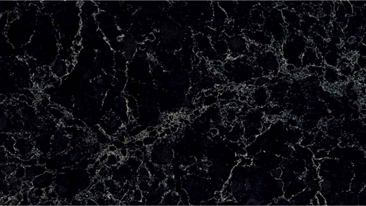 5100 Vanilla Noir countertop material shown in a dealer photograph