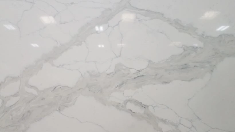 Catalog image for CALACATTA EXTRA POLISHED N ME QUARTZ 2CM JUMBO A 128X63
