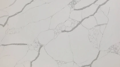 Catalog image for CALACATTA LASA POLISHED N ME QUARTZ 3CM JUMBO B 126X63