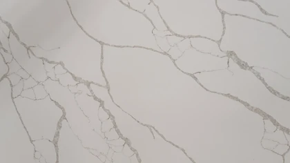 Catalog image for CALACATTA EIFFEL POLISHED ME QUARTZ 2CM JUMBO B 126X63