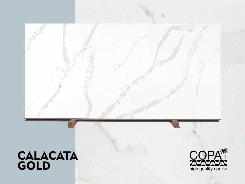 COPA SURFACES CALACATA GOLD 2CM JUMBO 130X65 BM — supplier catalog image