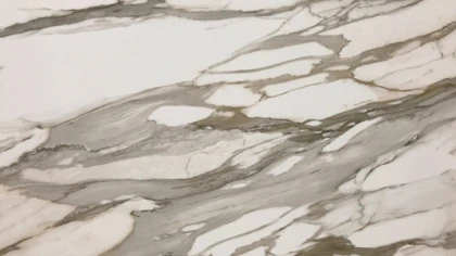 Catalog image for CALACATTA LIGHT GOLD HONED PORCELAIN 12MM A 128X64