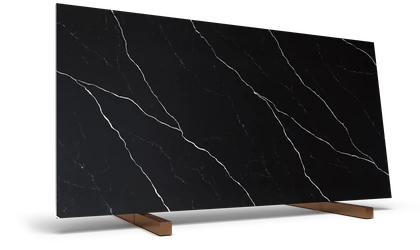 COPA SURFACES NERO MARQUINA QUARTZ 3CM JUMBO 126X63 BM — supplier catalog image