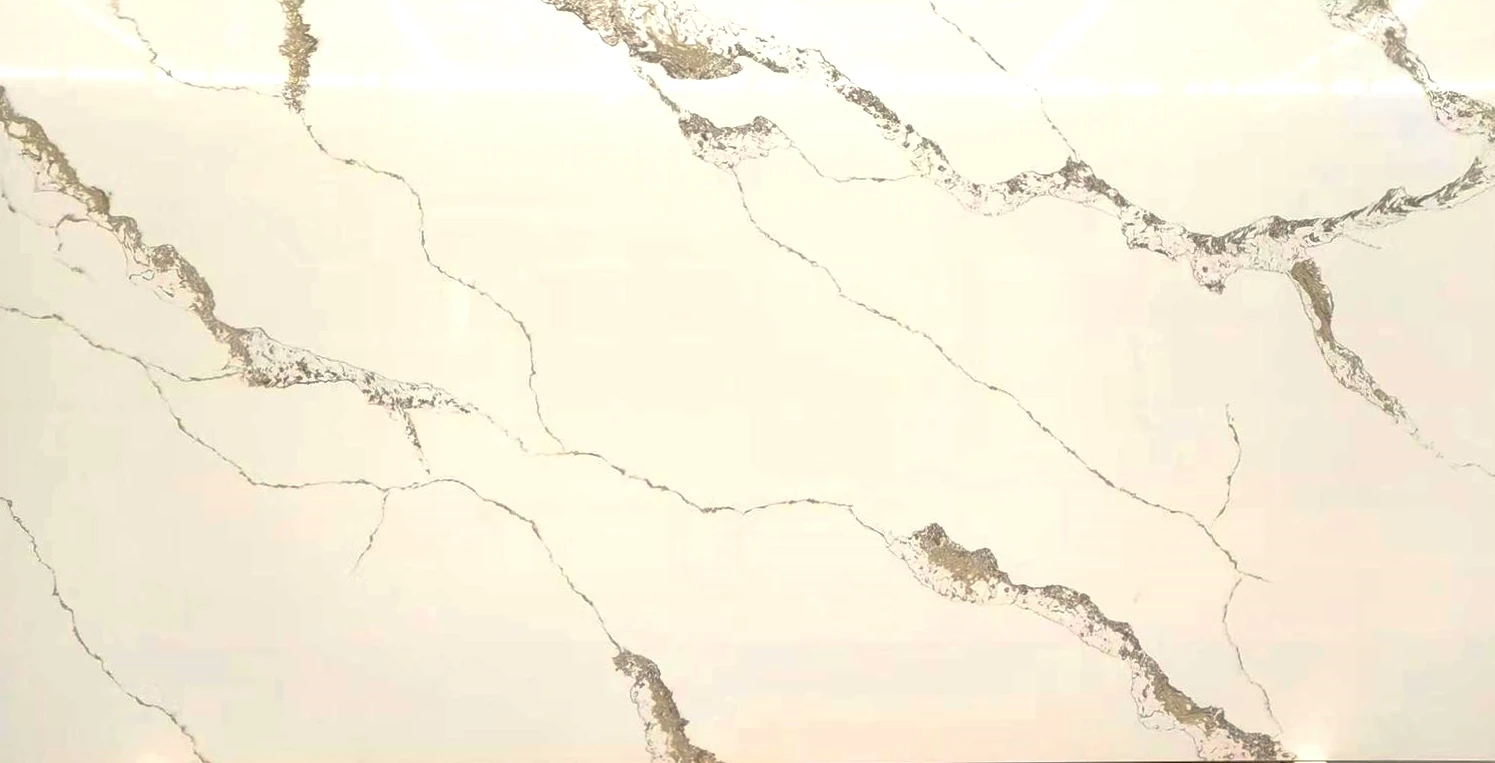 Catalog image for DESERT BREEZE POLISHED N ME QUARTZ 2CM JUMBO B 128X63