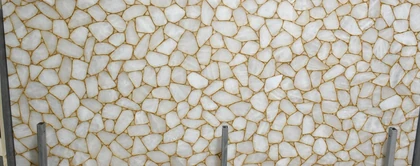 SEMI-PRECIOUS MAER CHARM QUARTZ WHITE WITH GOLD FOR INDOOR 2CM POLISHED — supplier catalog image