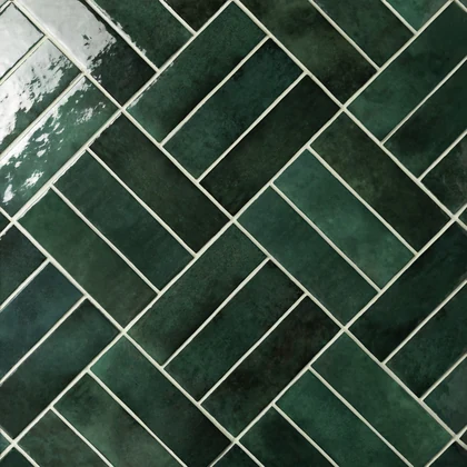Green · Glazed wall tile product sample