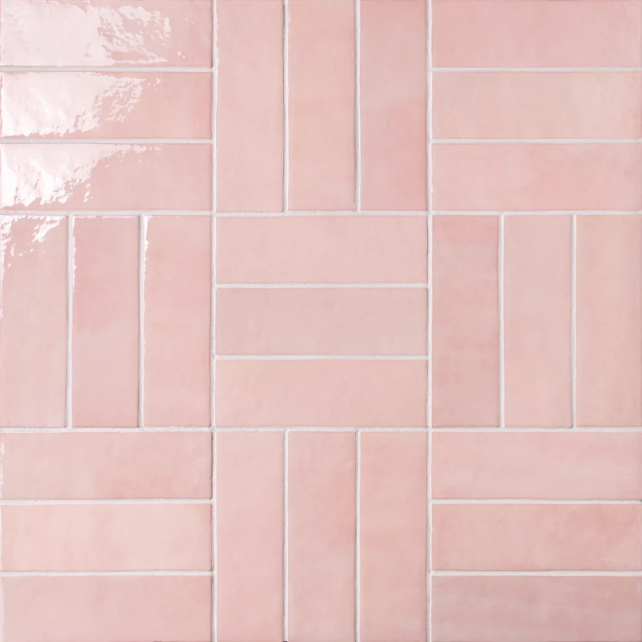 Pink · Glazed wall tile product sample