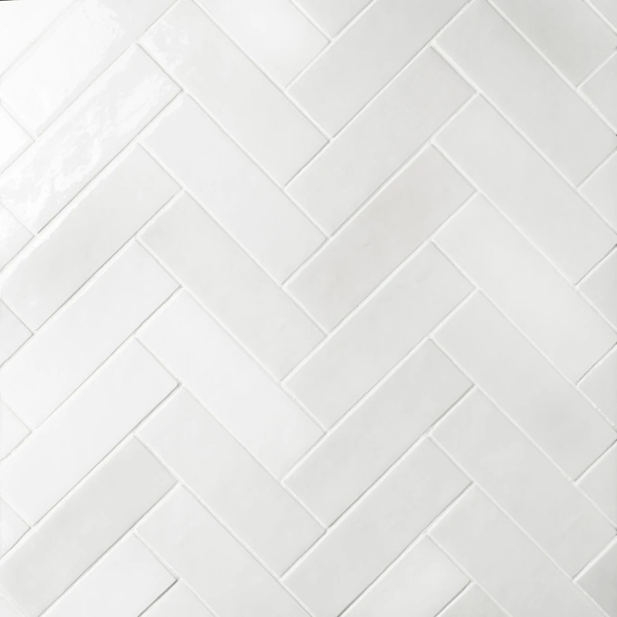 White · Glazed wall tile product sample