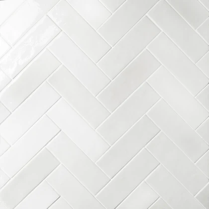 White · Glazed wall tile product sample