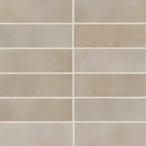 Taupe 2" x 6" rectangle — matte product sample