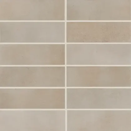 Taupe 2" x 6" rectangle — matte product sample