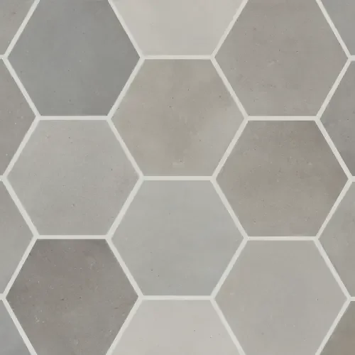 Greige 4" x 5" hexagon — matte product sample