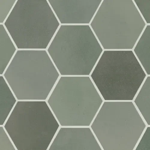 Sage 4" x 5" hexagon — matte product sample
