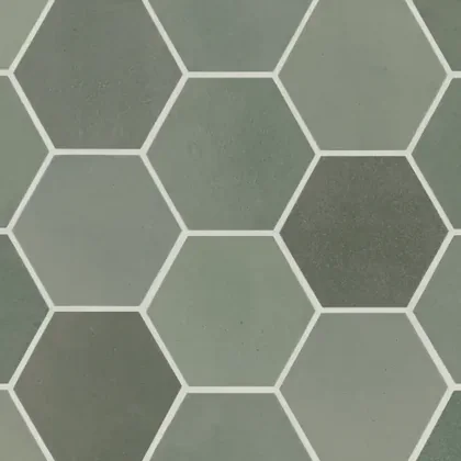 Sage 4" x 5" hexagon — matte product sample