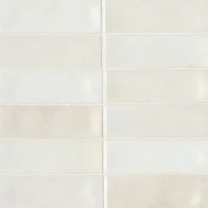 White 2" x 6" rectangle — glossy product sample