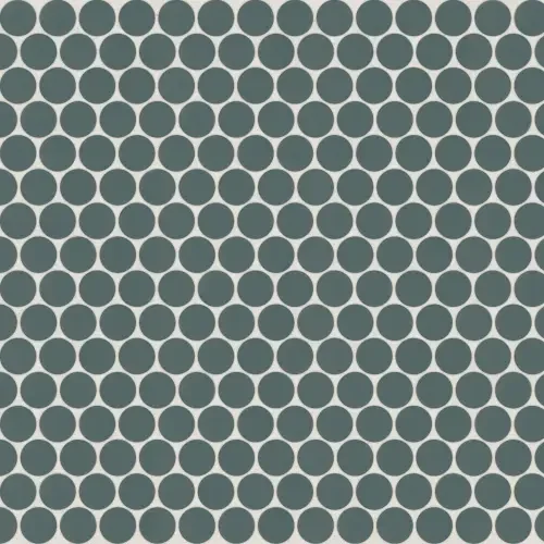 Ocean Teal · 3/4-inch penny round mosaic product sample