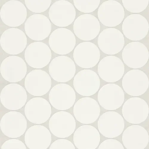Pearl White · 2-inch penny round mosaic product sample