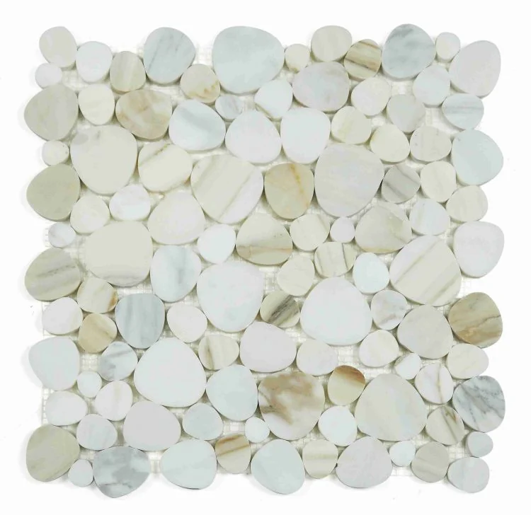 Calacatta Gold · honed stone mosaic product sample