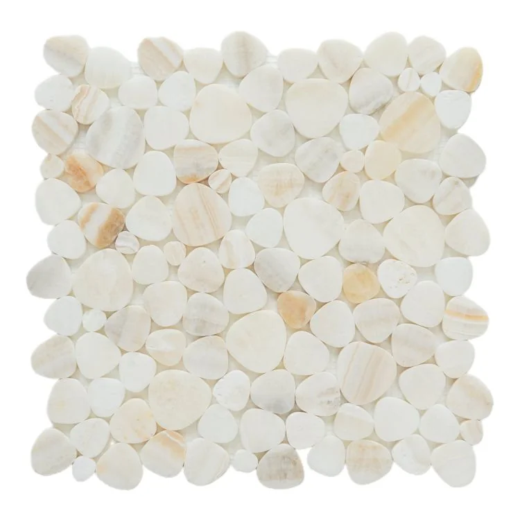 Onyx Ivory · honed stone mosaic product sample