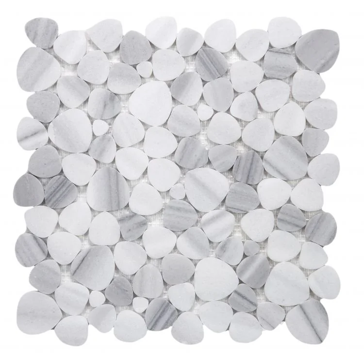 Marmala White · honed stone mosaic product sample