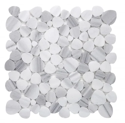 Marmala White · honed stone mosaic product sample