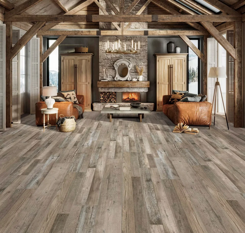 DRIFTWOOD · Glenn Manor rigid core vinyl — product room photograph