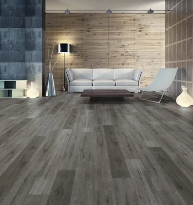 VAULT · Glenn Manor rigid core vinyl — product room photograph