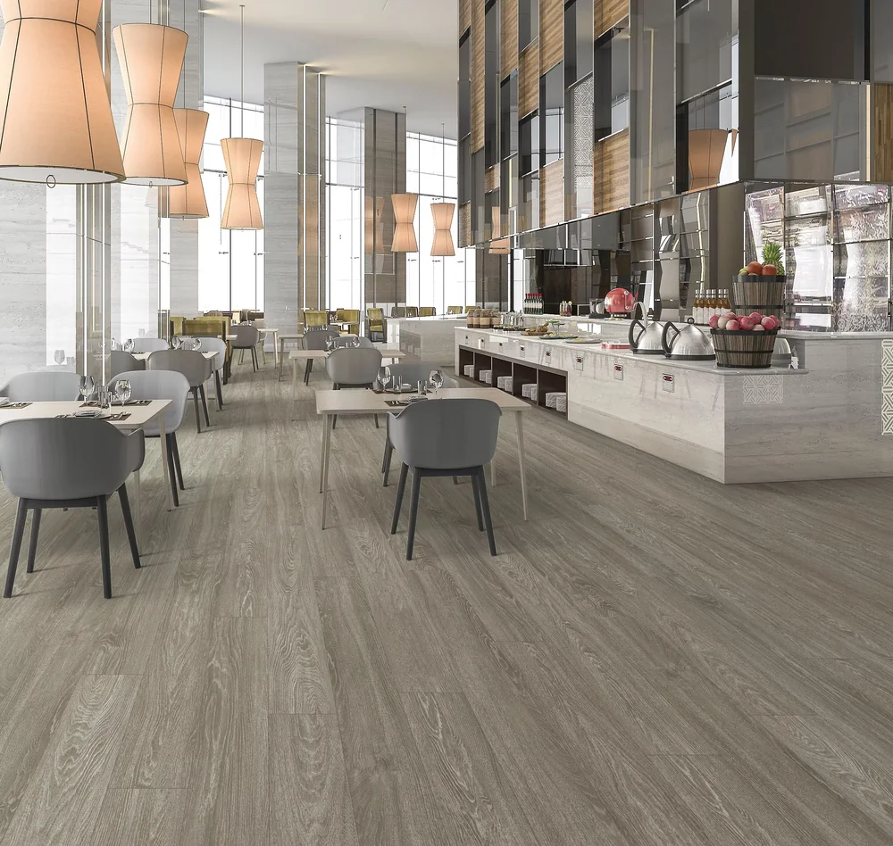 GROVE · Pacific Acres rigid core vinyl — product room photograph
