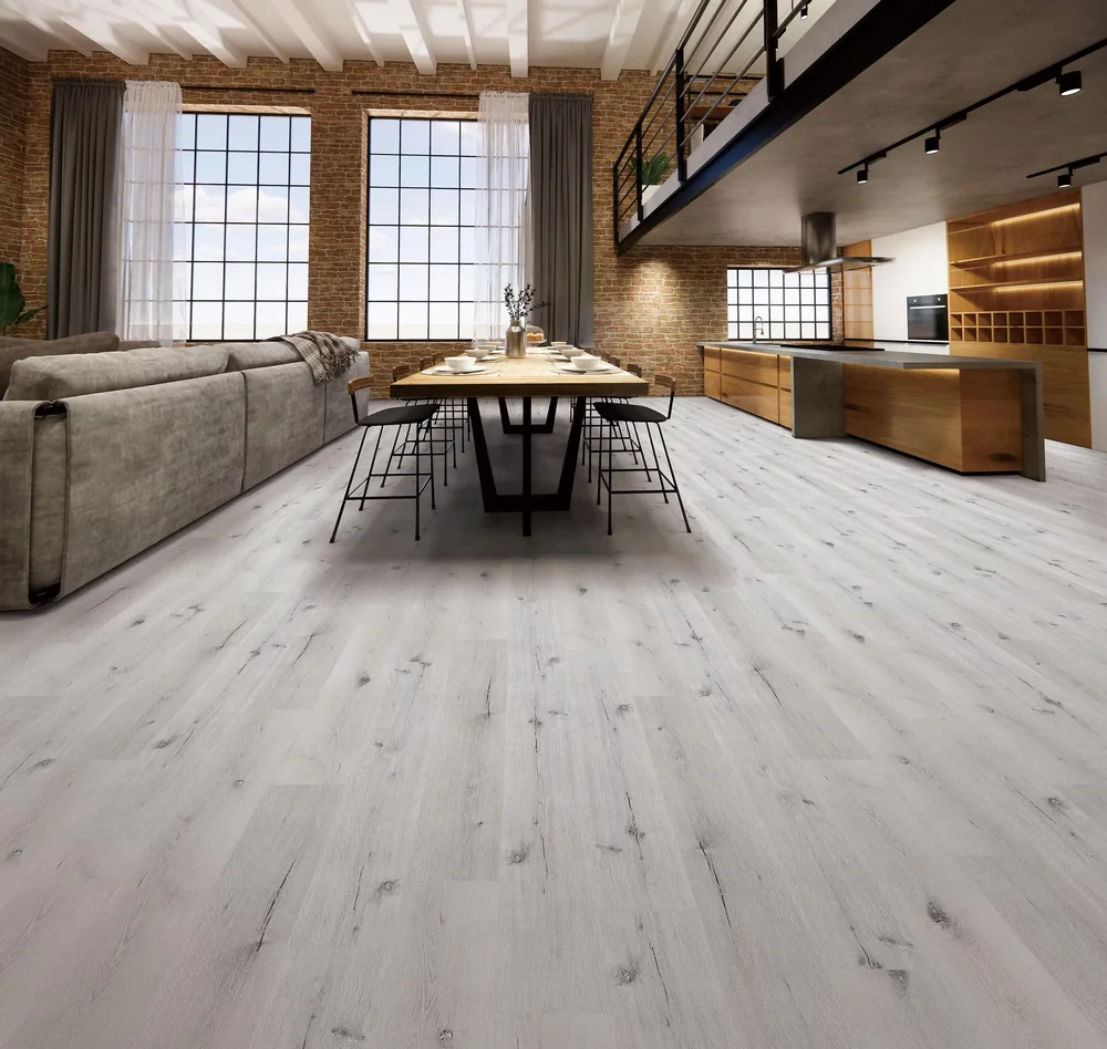 HARBOR · Pacific Acres rigid core vinyl — product room photograph