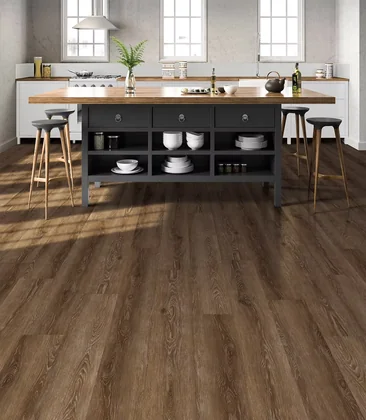 SEPIA · Royal Oaks rigid core vinyl — product room photograph