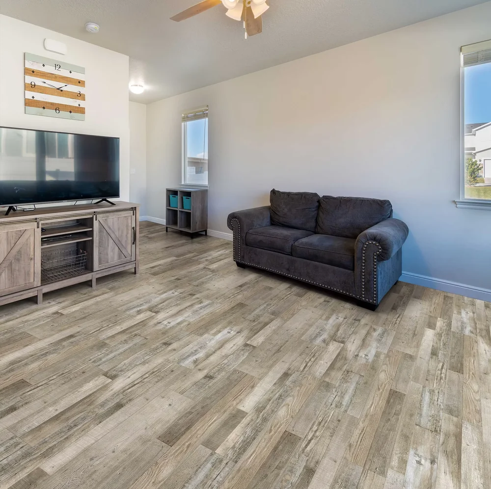 HAZEL · Infinity glue-down vinyl — product room photograph