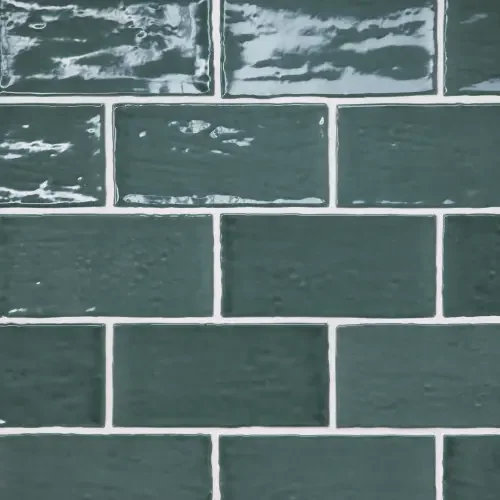 Ocean Teal · 2.5" x 5" wall tile product sample