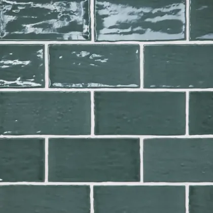 Ocean Teal · 2.5" x 5" wall tile product sample
