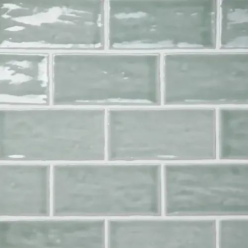 Aloe Green · 2.5" x 5" wall tile product sample