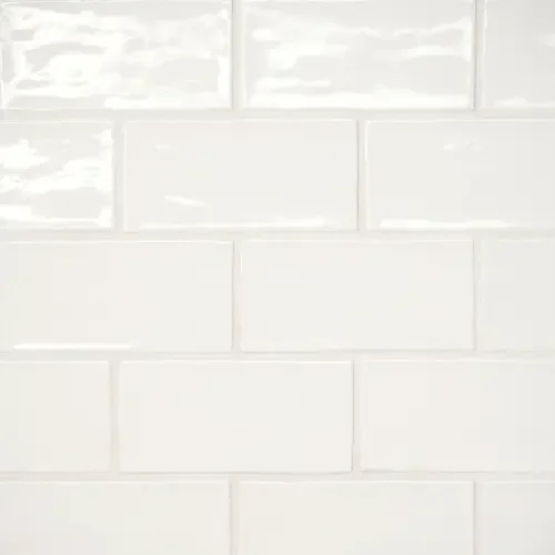 Pearl White · 2.5" x 5" wall tile product sample
