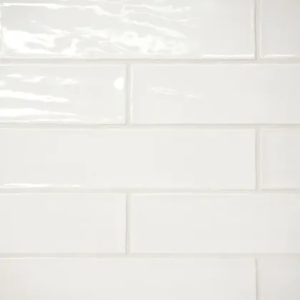 Pearl White · 2.5" x 10" wall tile product sample